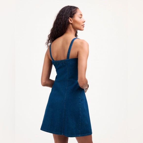 NWT Madewell Denim Strapless Mini Dress - Maytown Wash - 4 - Picture 4 of 13